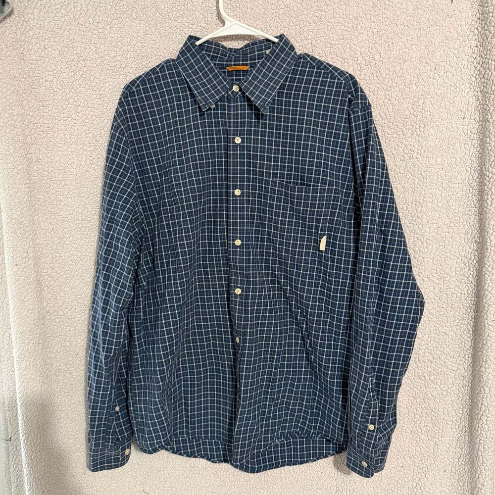Timberland Stratham Issue Plaid Button Down Shirt Size Large